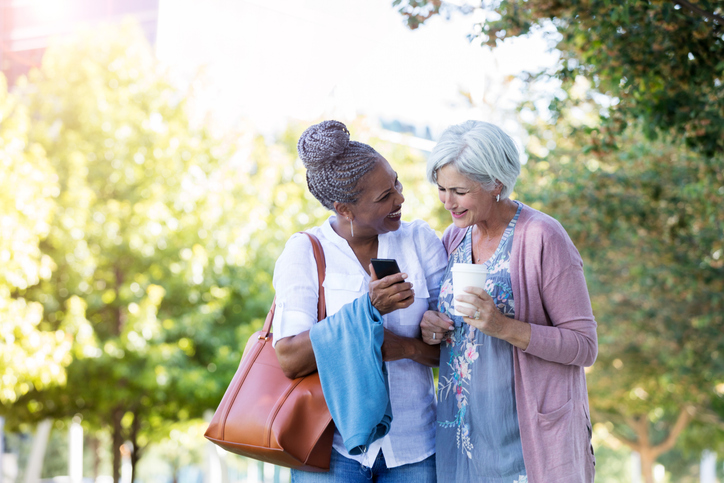 two older ladies enjoying the outdoors