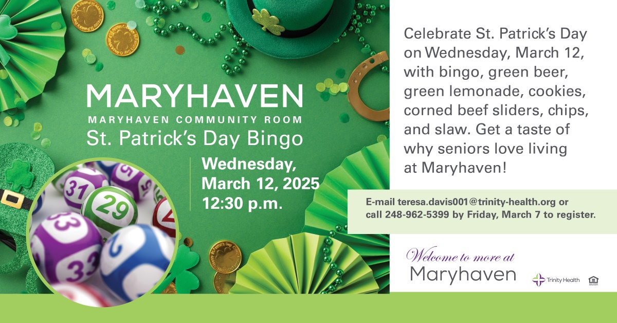 Maryhaven St. Patrick's Day Bingo Event March 12